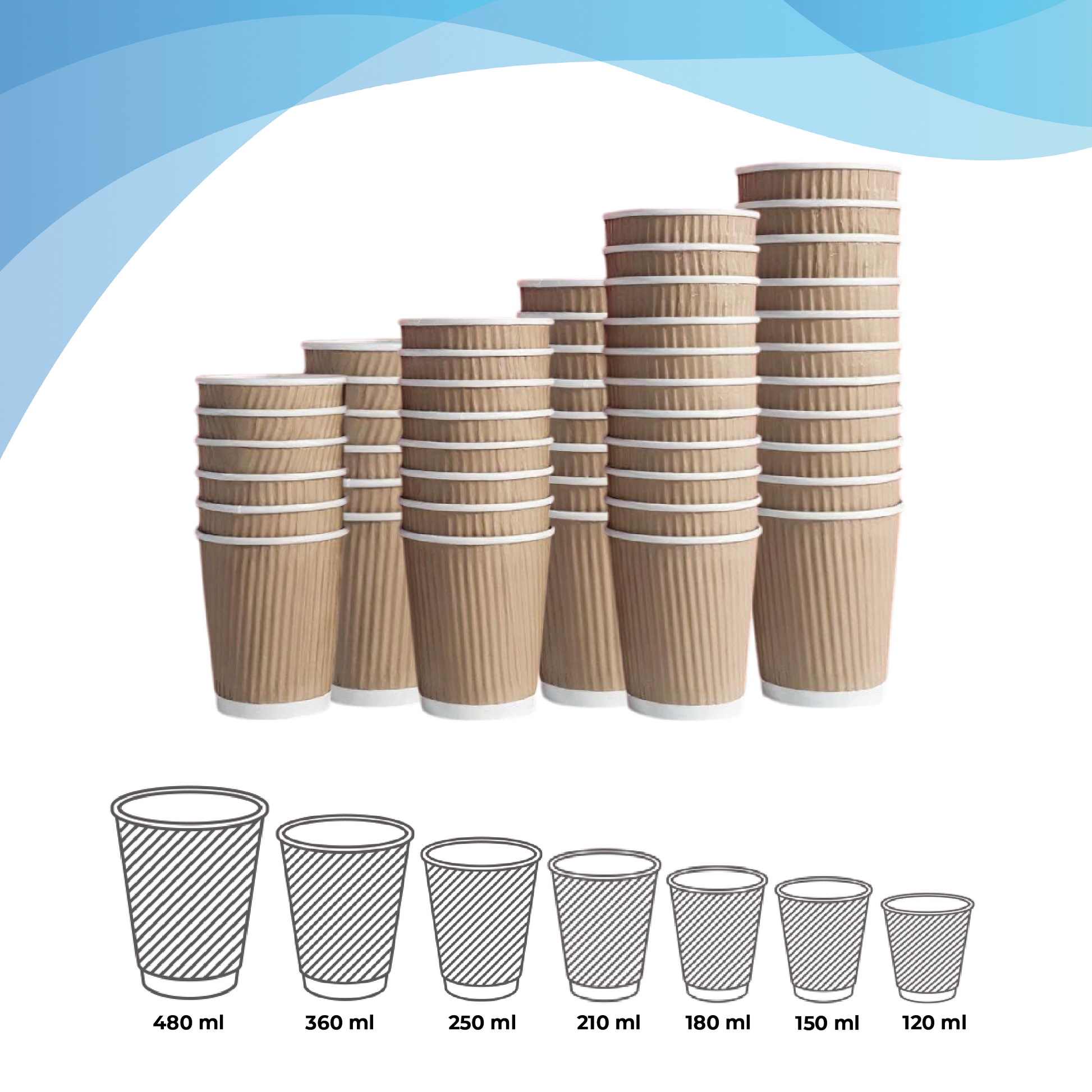Ripple Wall Paper Disposable Cups - Kaagat