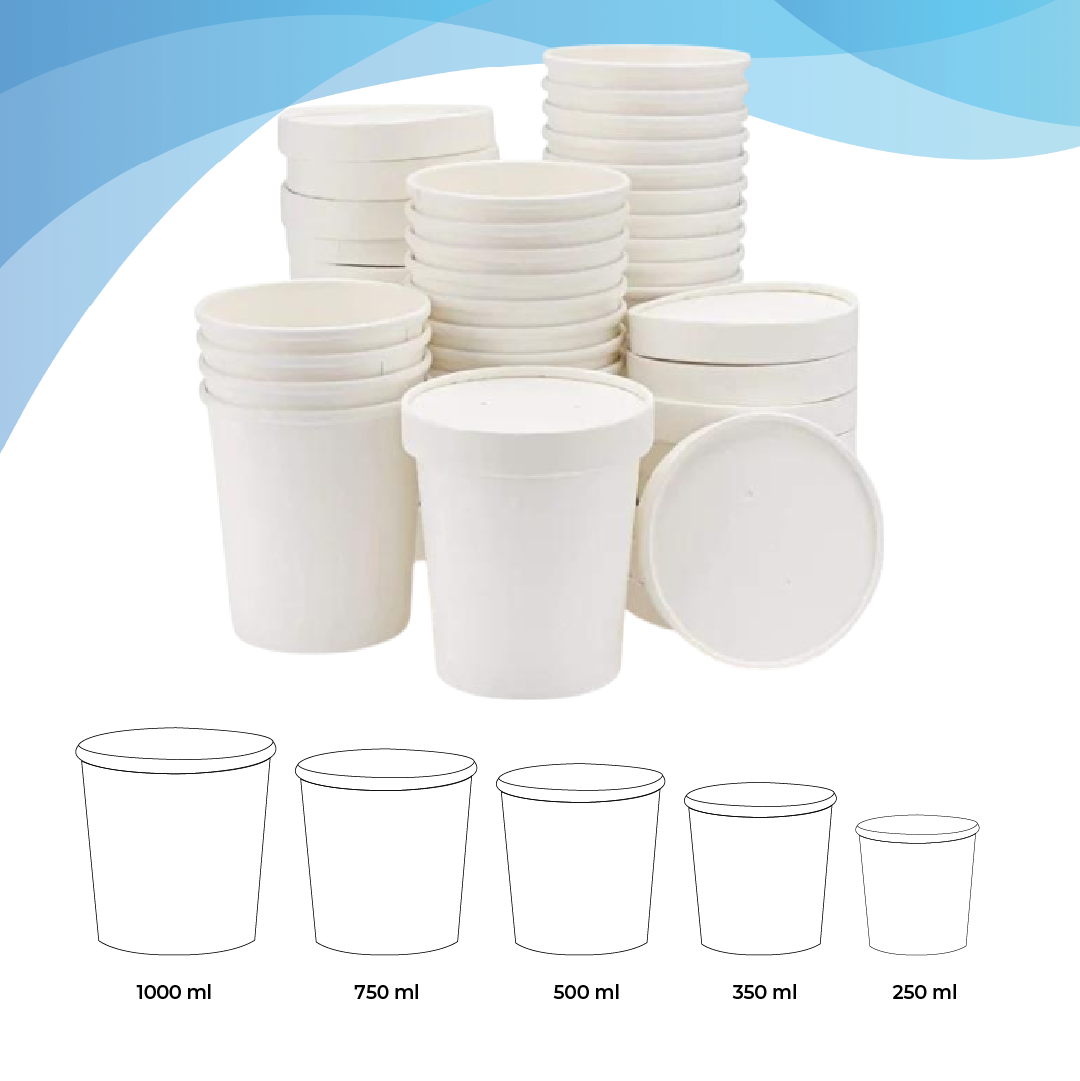 Disposable Paper Container With Lid
