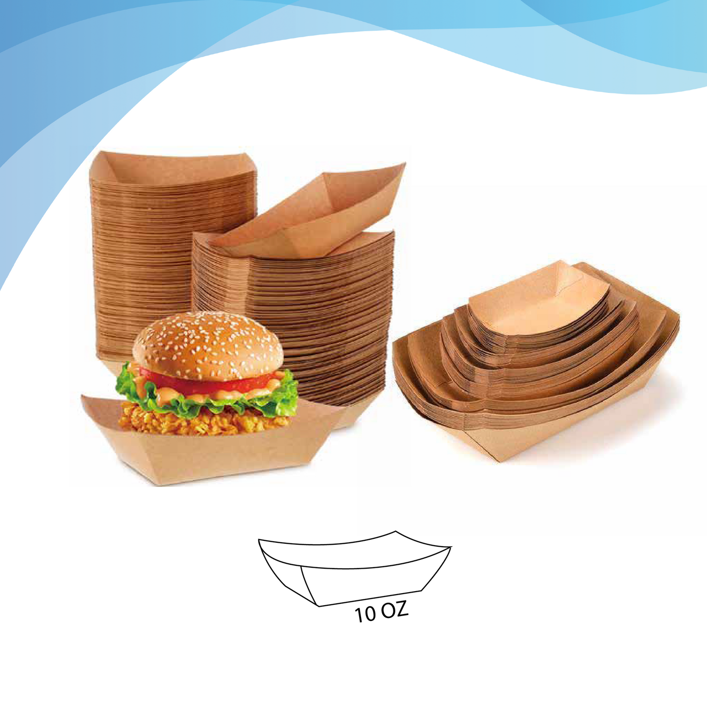 Disposable Paper Boat Trays