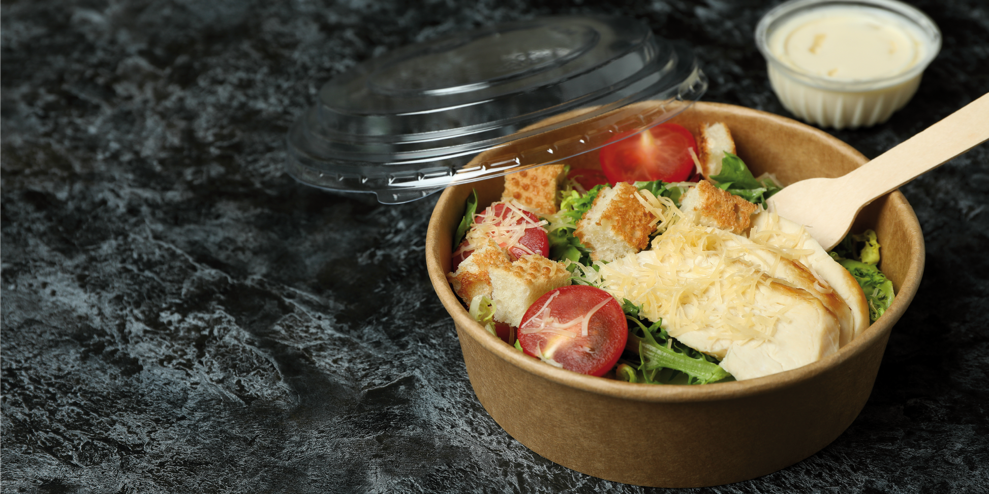 Disposable Round Paper Container With Lid - Kaagat