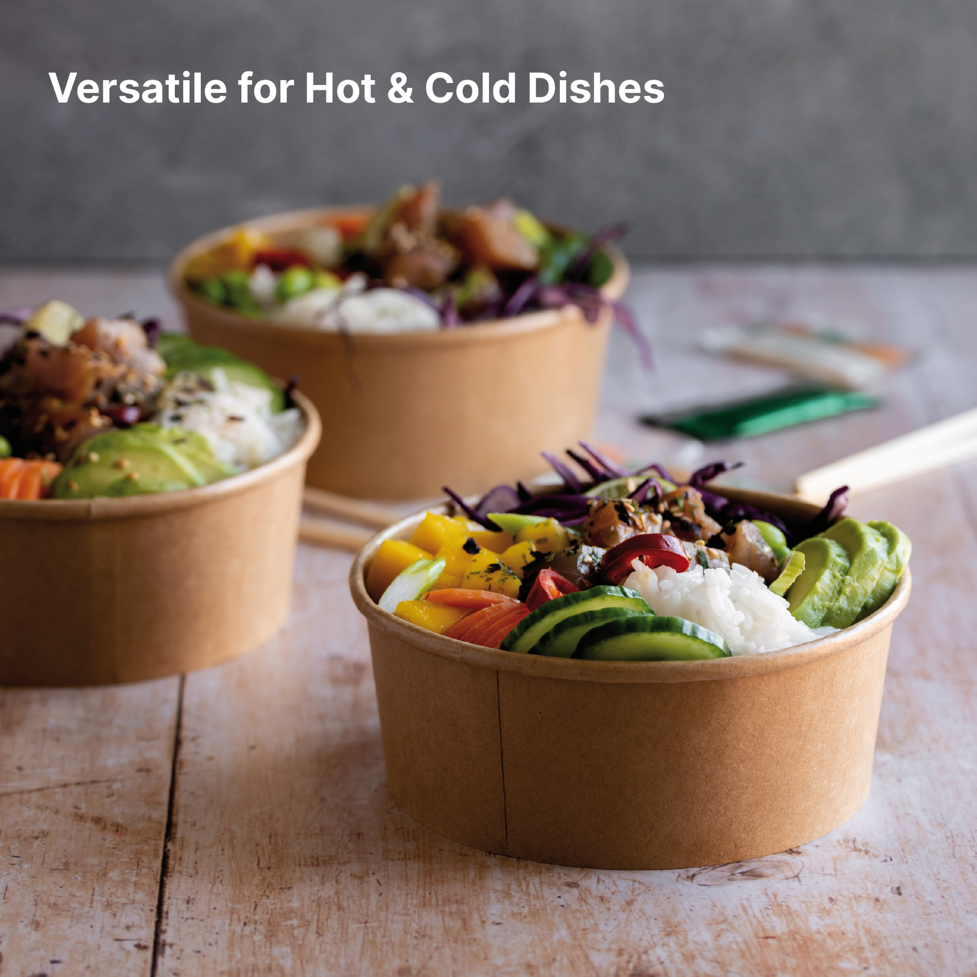 Disposable Round Paper Container With Lid - Kaagat