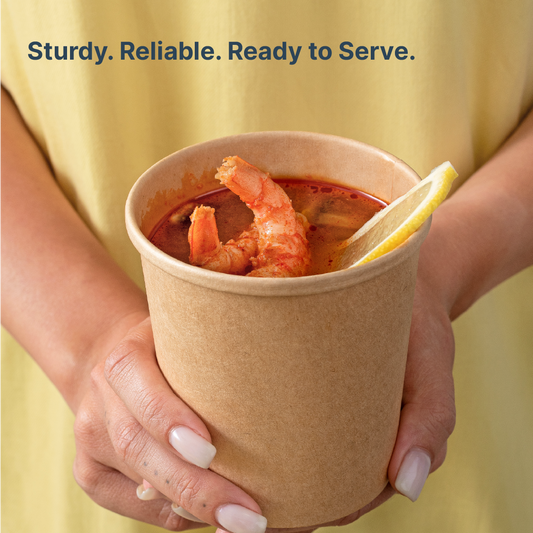 Disposable Paper Container With Lid