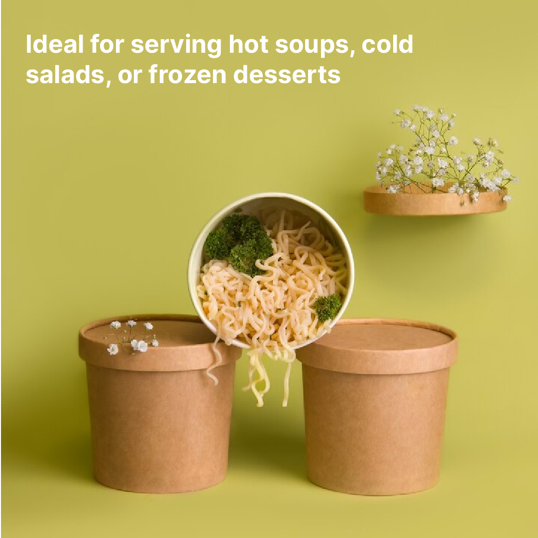 Disposable Paper Container With Lid