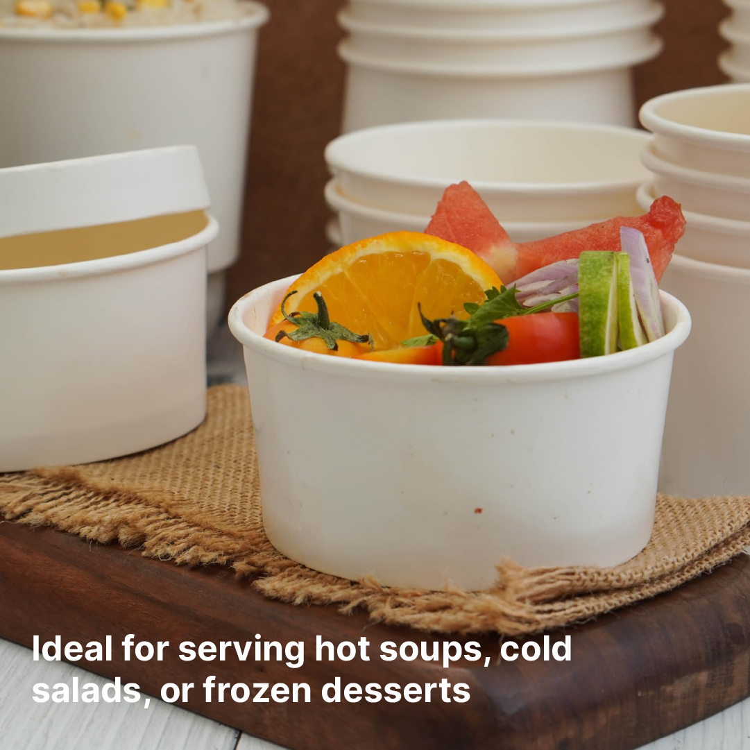 Disposable Paper Container With Lid